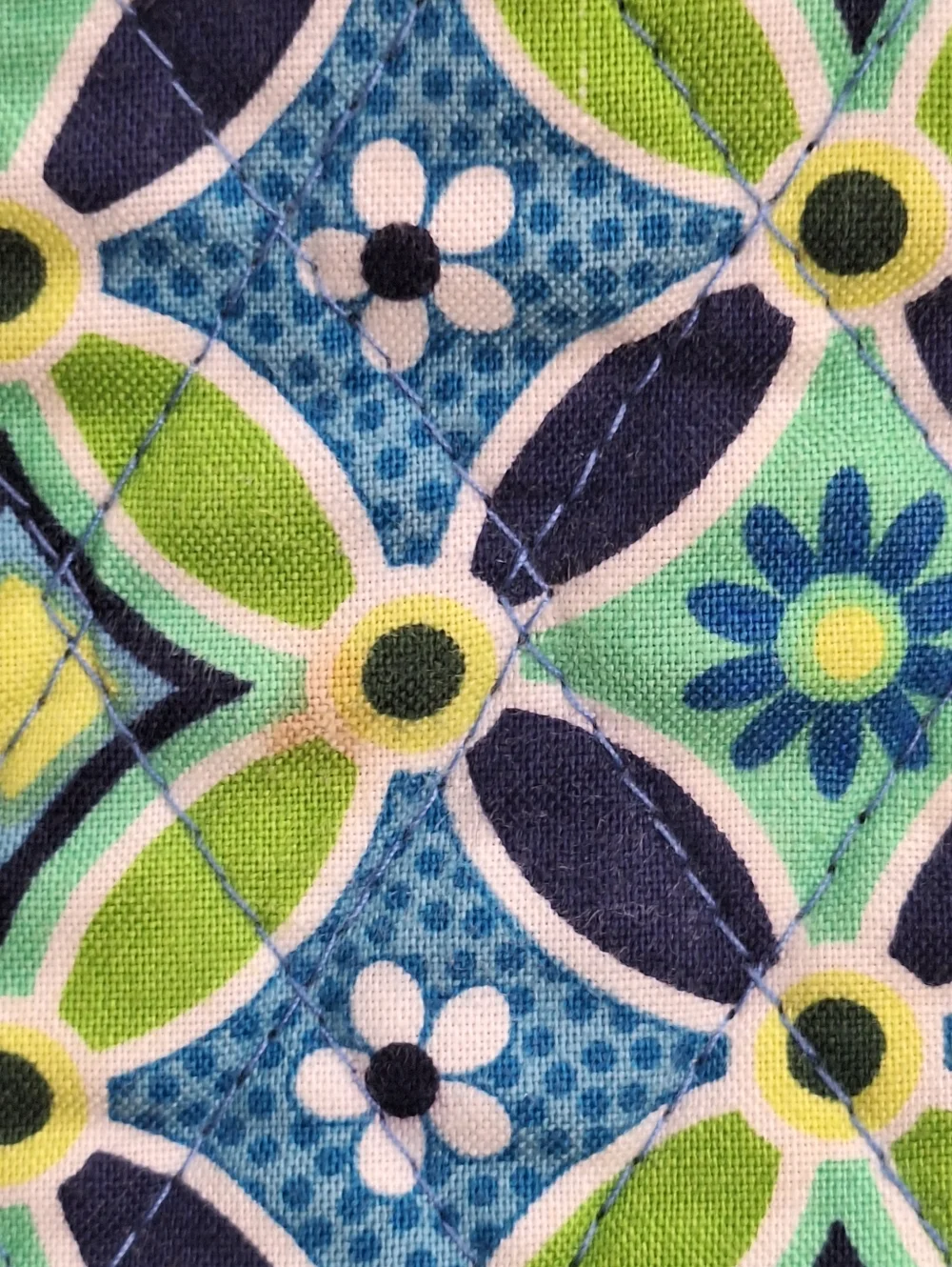 Vera Bradley Messenger Bag Adj  Blue Green Daisy Daisy Travel Laptop Retired